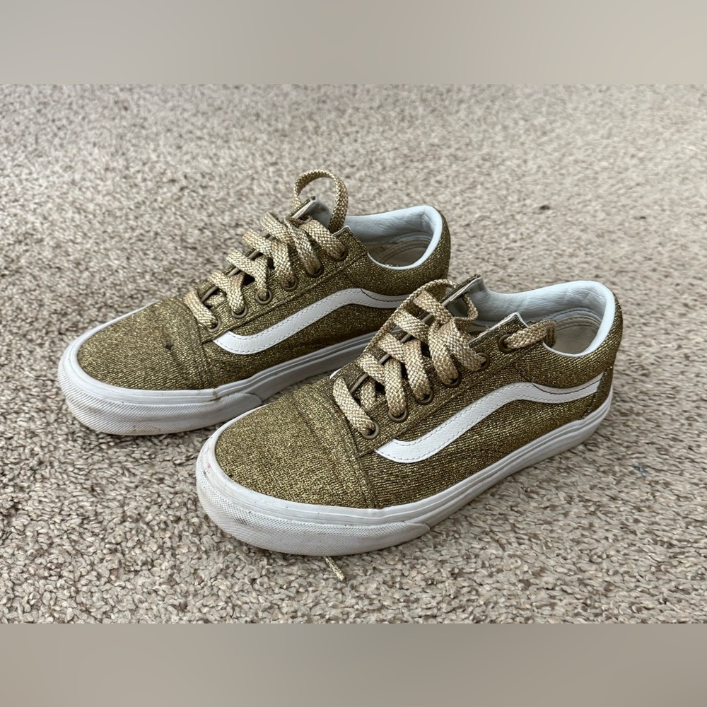 Vans gold sparkle